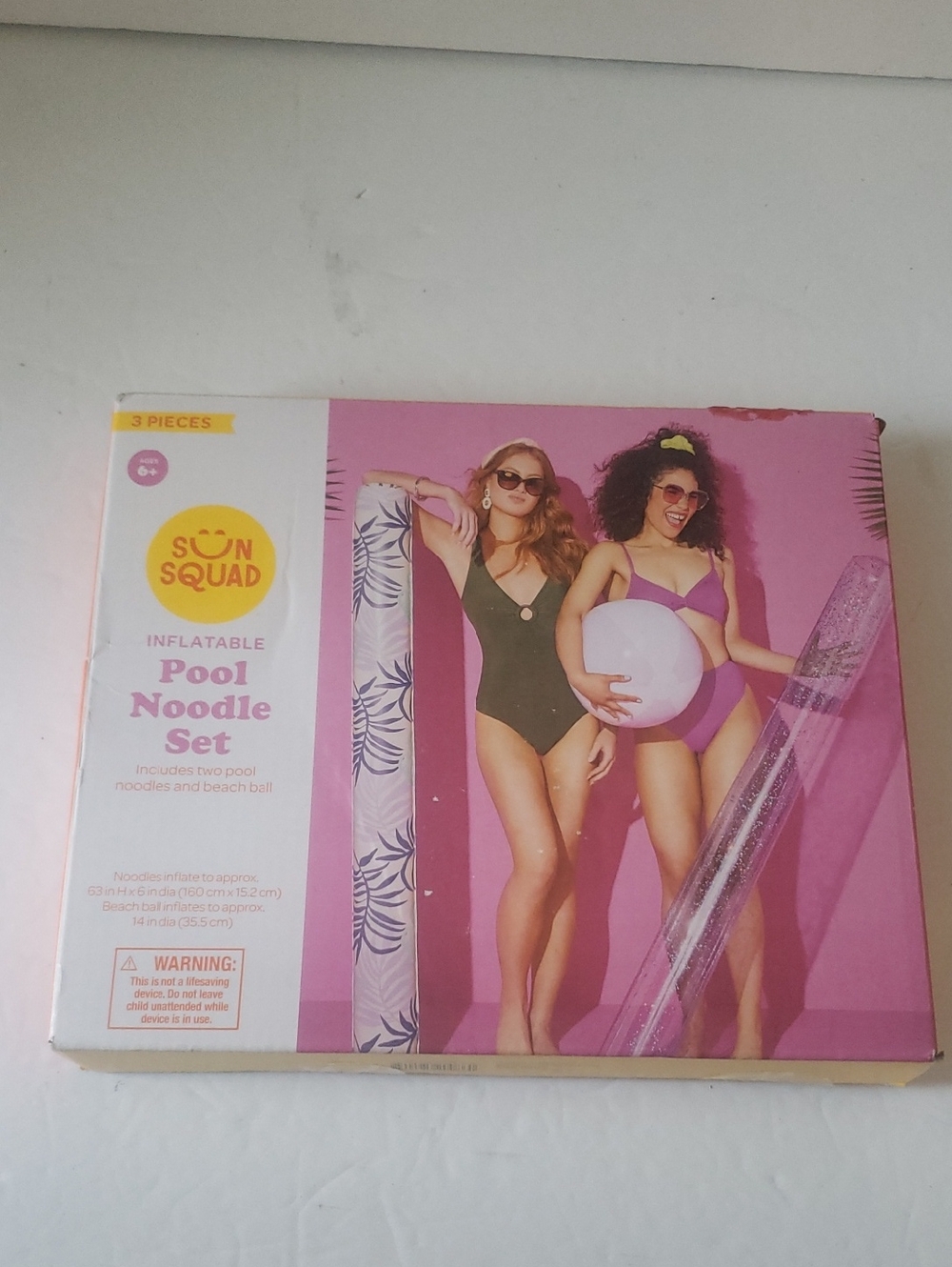Sun Squad Inflatable Pool Noodle Set New